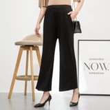 Трикотажные шелковые однотонные штаны для отдыха, юбка, большой размер