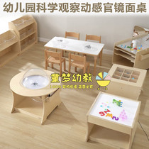 Bethard Science Watch Kinetic Sensory Mirror Table Children Explore Teaching Remote Control Discoloration Lamp Board Sensorial Sand water tray