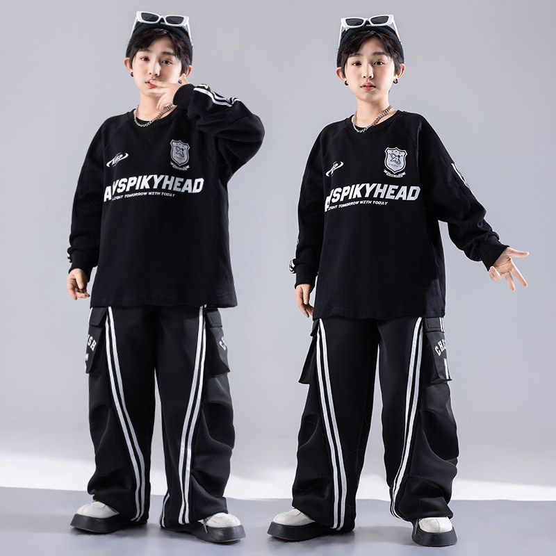 街舞演出服儿童架子鼓舞蹈表演hiphop童装少儿服装男童嘻哈套装冬,淘宝优惠券,粉丝福利购,淘宝优惠卷
