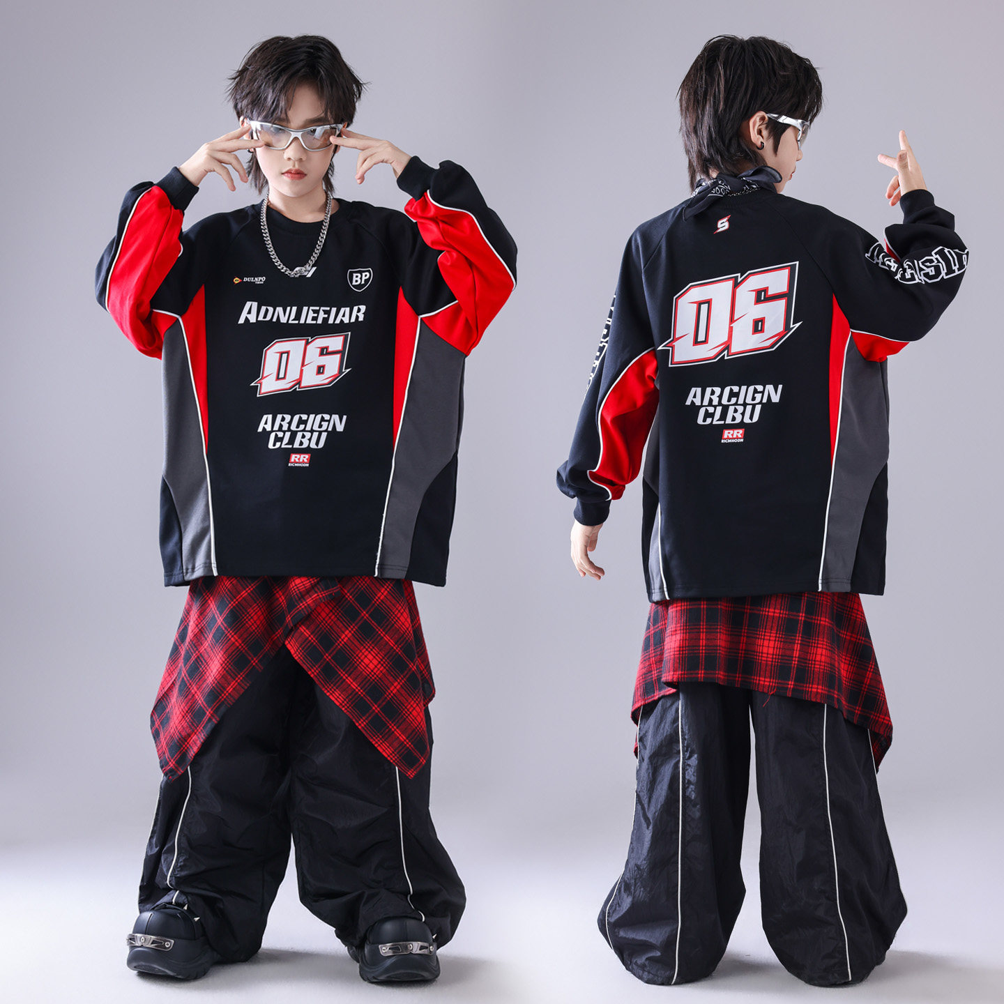 街舞儿童潮服元旦演出服男童酷帅长袖套装hiphop女童架子鼓表演服,淘宝优惠券,粉丝福利购,淘宝优惠卷