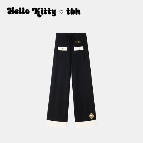 tbh野兽派家居三丽鸥Hello Kitty山羊绒羊毛针织长裤冬季裤子女 - 图3