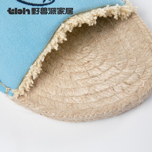 tbh野兽派家居小王子追星星麻底刺绣室内拖鞋夏季可外穿情侣凉拖 - 图2