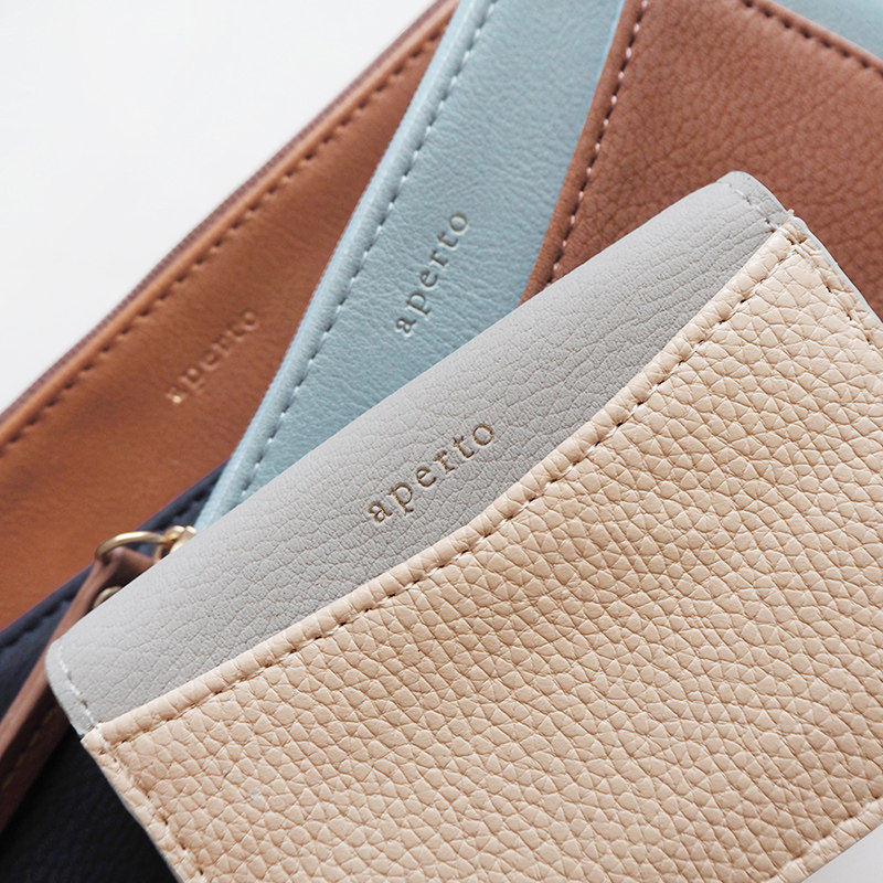 【特惠7折】MATOKA仿皮撞色折叠卡包名片夹时尚商务简约男女,淘宝优惠券,粉丝福利购,淘宝优惠卷