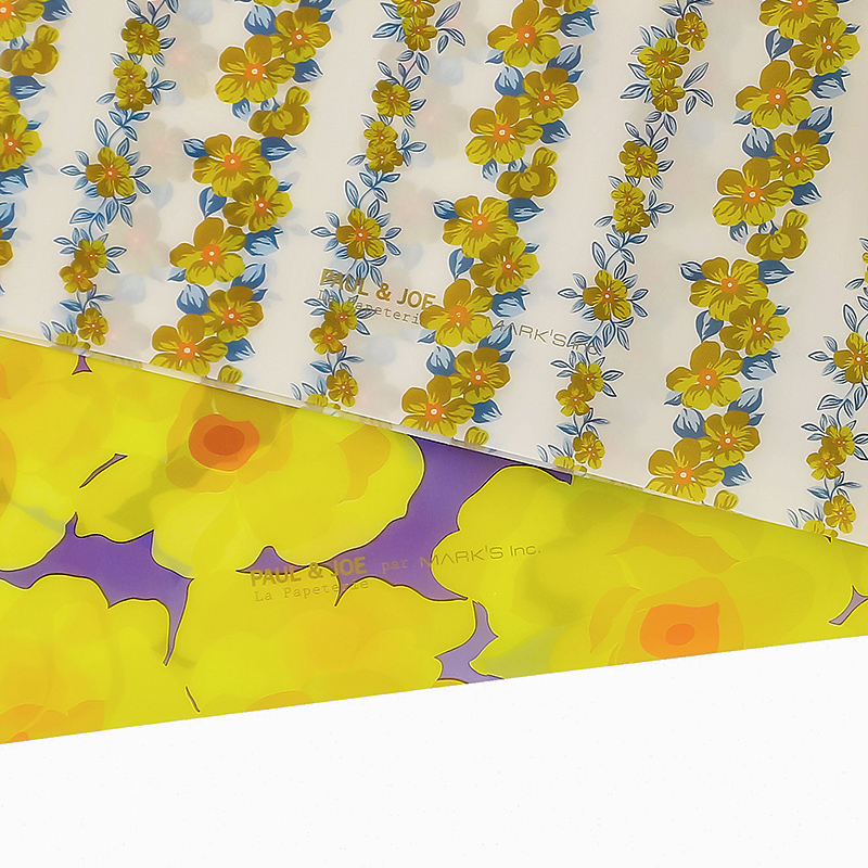 MARK'S法国PAULJOE联名A4透明文件夹两只装PP材质便携商务旅行资料收纳整理猫咪小花报告证书成绩单邀请函-图3