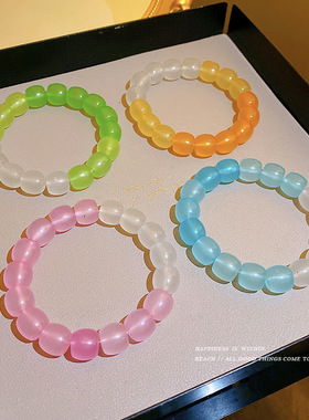 复古盘玩手串，渐变色手链，女款