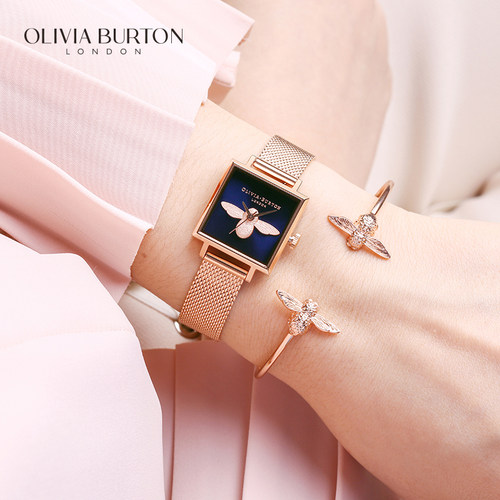 OliviaBurton小蜜蜂手表女小方表高级感小众轻奢女款表品女生礼物 - 图1