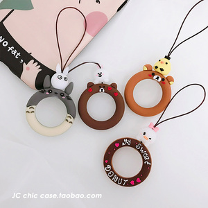 卡通硅胶小手绳手机壳挂饰