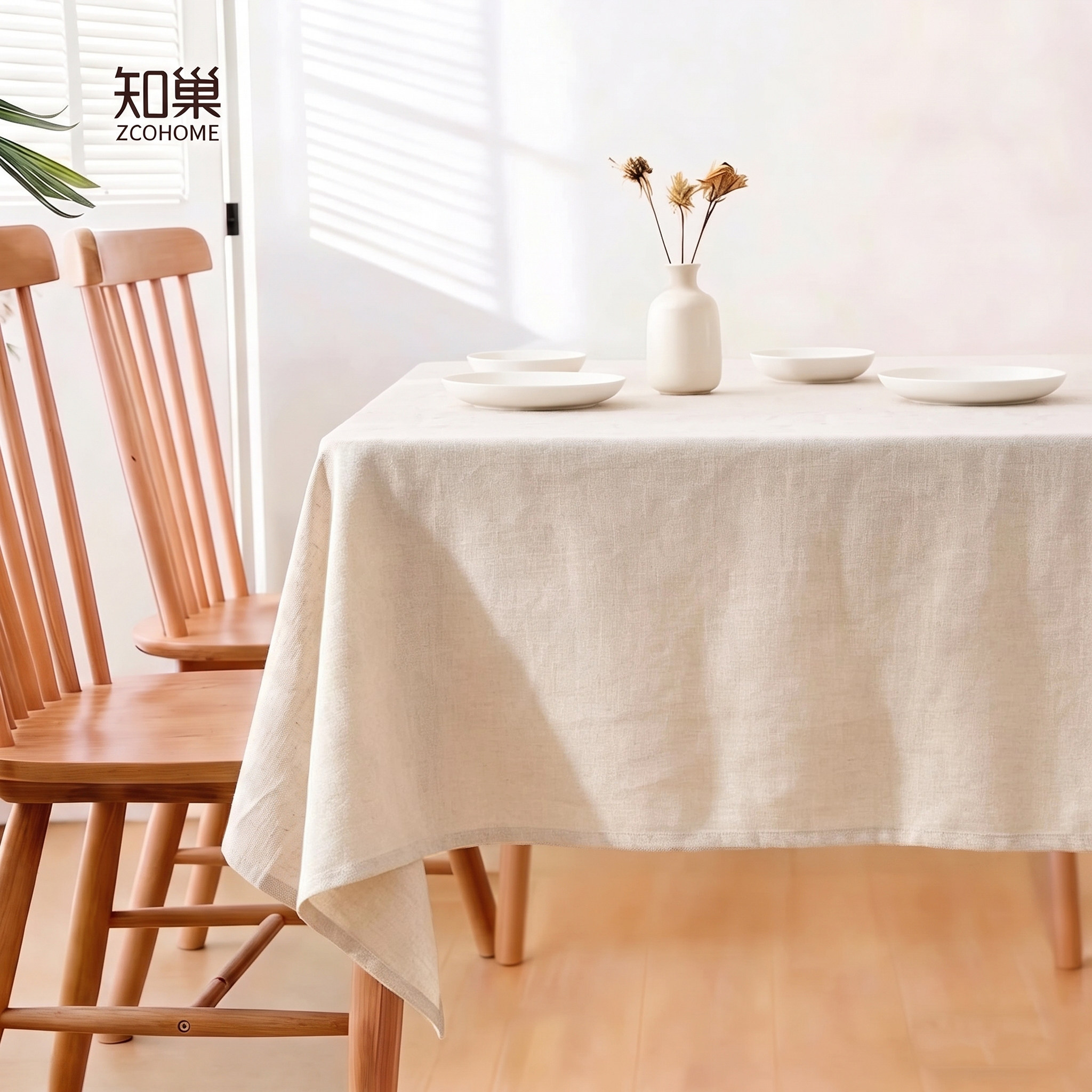 棉麻中国风书法桌布新中式禅意茶几盖布复古典清新长方形书桌台布
