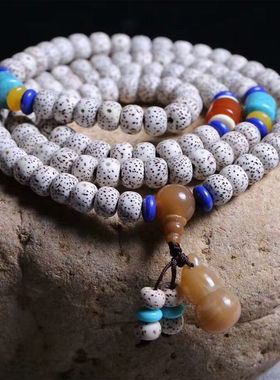 【厂家直销】10年陈籽星月菩提手串玉化金刚菩提子108颗项链手链