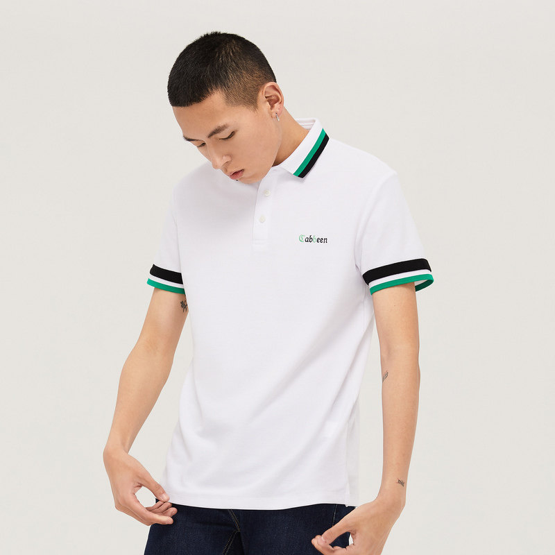 卡宾男装青年文化翻领短袖polo衫c 卡宾outlets店Polo衫