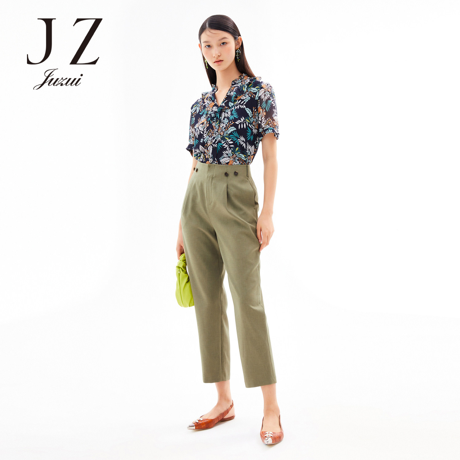 juzui /玖姿官方奥莱店2021雪纺衫 玖姿outlets店衬衫