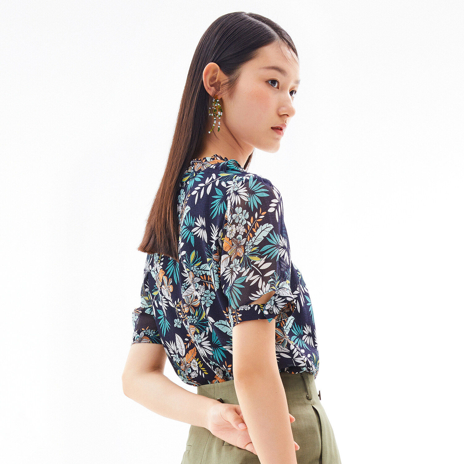 juzui /玖姿官方奥莱店2021雪纺衫 玖姿outlets店衬衫