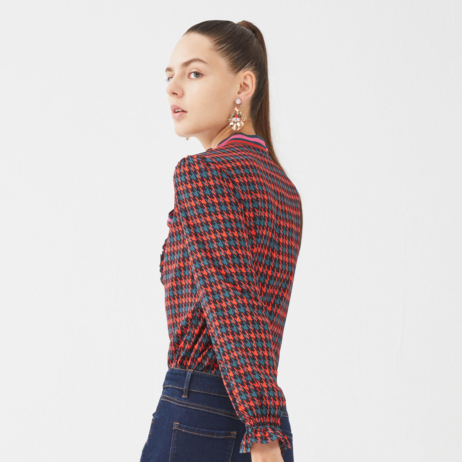 juzui /玖姿官方奥莱店冬季女衬衫 玖姿outlets店衬衫