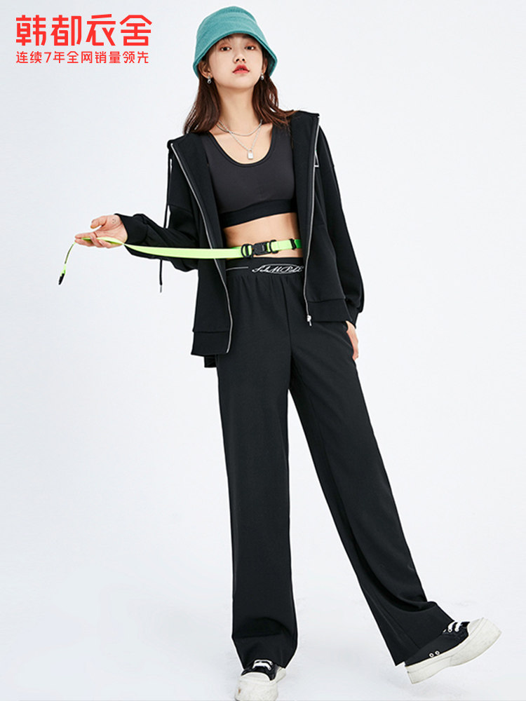 韩都衣舍outlets秋新松紧腰显瘦 韩都衣舍outlets店休闲裤