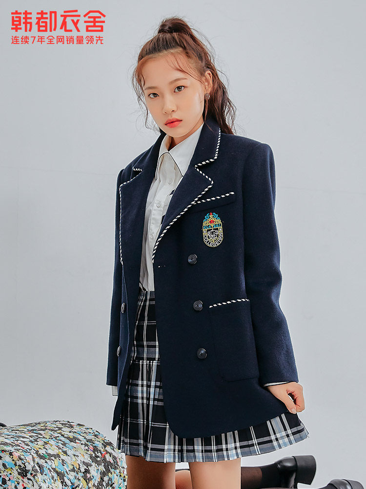 韩都衣舍outlets秋装新款宽松长袖 韩都衣舍outlets店西装