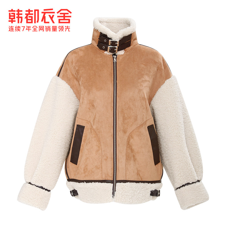 韩都衣舍outlets早春新款港风夹克 韩都衣舍outlets店棉衣/棉服