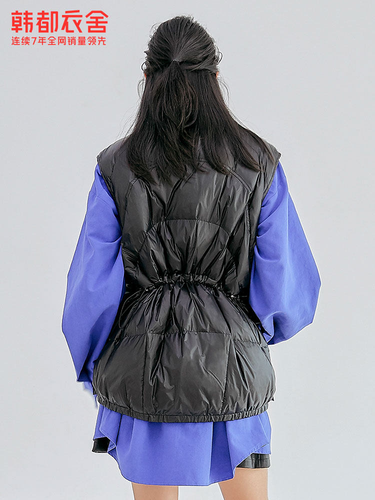 韩都衣舍outlets冬宽松羽绒马甲 韩都衣舍outlets店马夹