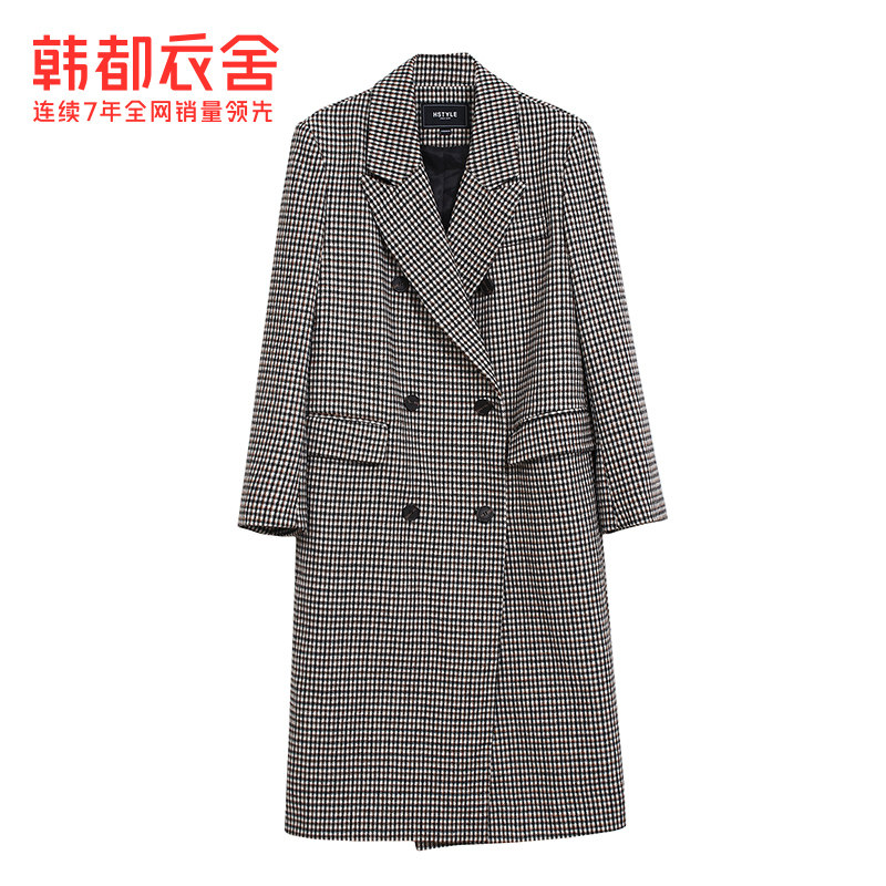 韩都衣舍outlets秋新款格子大衣 韩都衣舍outlets店西装
