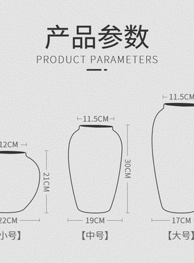 景德镇陶瓷器花瓶美式田园风太阳橙色桌面花盆水养鲜花富贵竹摆件