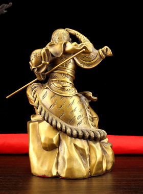黄铜孙悟空摆件 大小号齐天大圣 精工孙行者家居办公室玄关装饰品