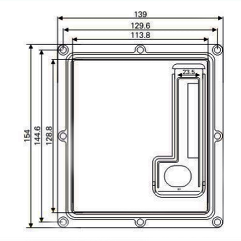 PC防砸电表观察窗140x155单相插卡表框配电箱仪表框透明玻璃镜窗 - 图0