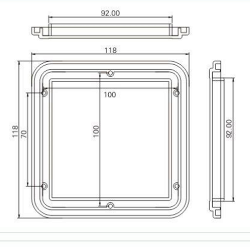 电表观察窗118x118自攻螺丝型电表箱观察窗防水镜窗透明表玻璃罩-图0