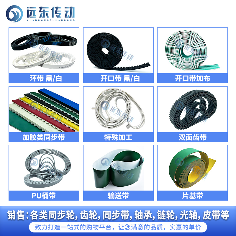 橡胶同步带HTD8M1096/1104/1112/1120/1128/1136/1144/1152/1160 - 图2