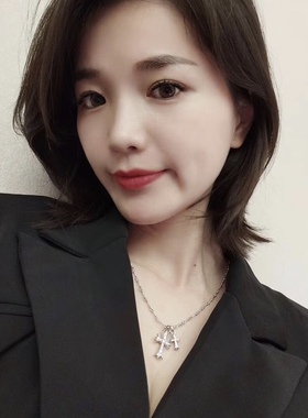 潮男十字架欧美简约个性镶钻项链