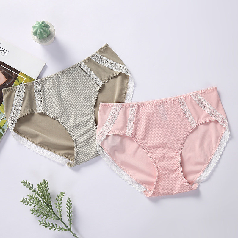 兰卓丽商场同款舒适性感蕾丝三角裤 兰卓丽outlets店女三角裤