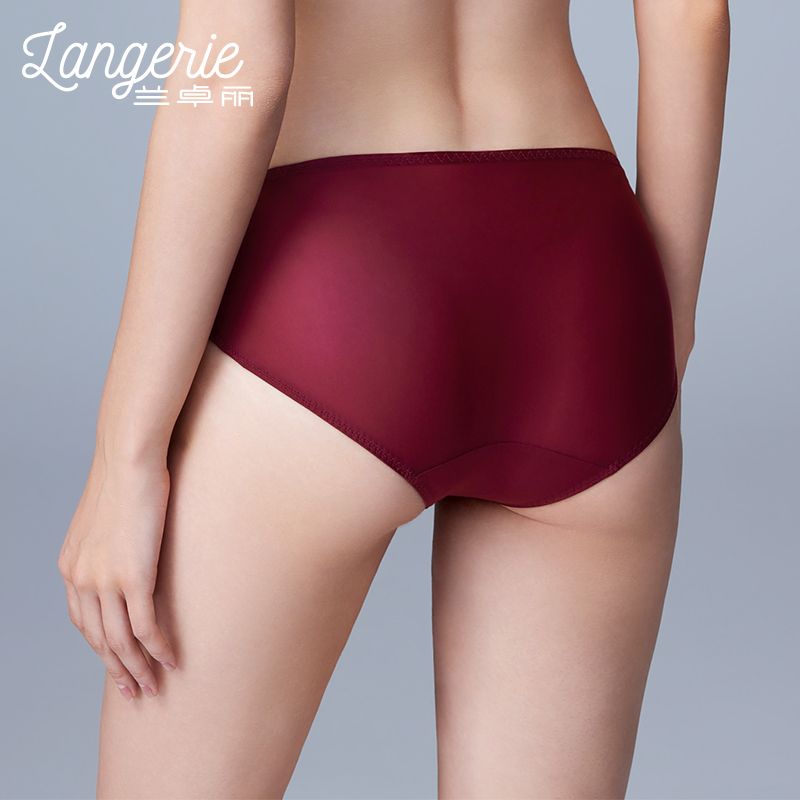 兰卓丽性感蕾丝内裤女中低腰三角裤短裤舒适亲肤透气底裤纯棉底裆 - 图1