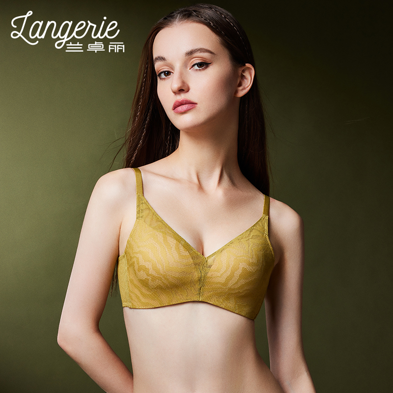 兰卓丽内衣女小胸显大聚拢无钢圈文胸舒适无痕薄款胸罩收副乳 - 图0