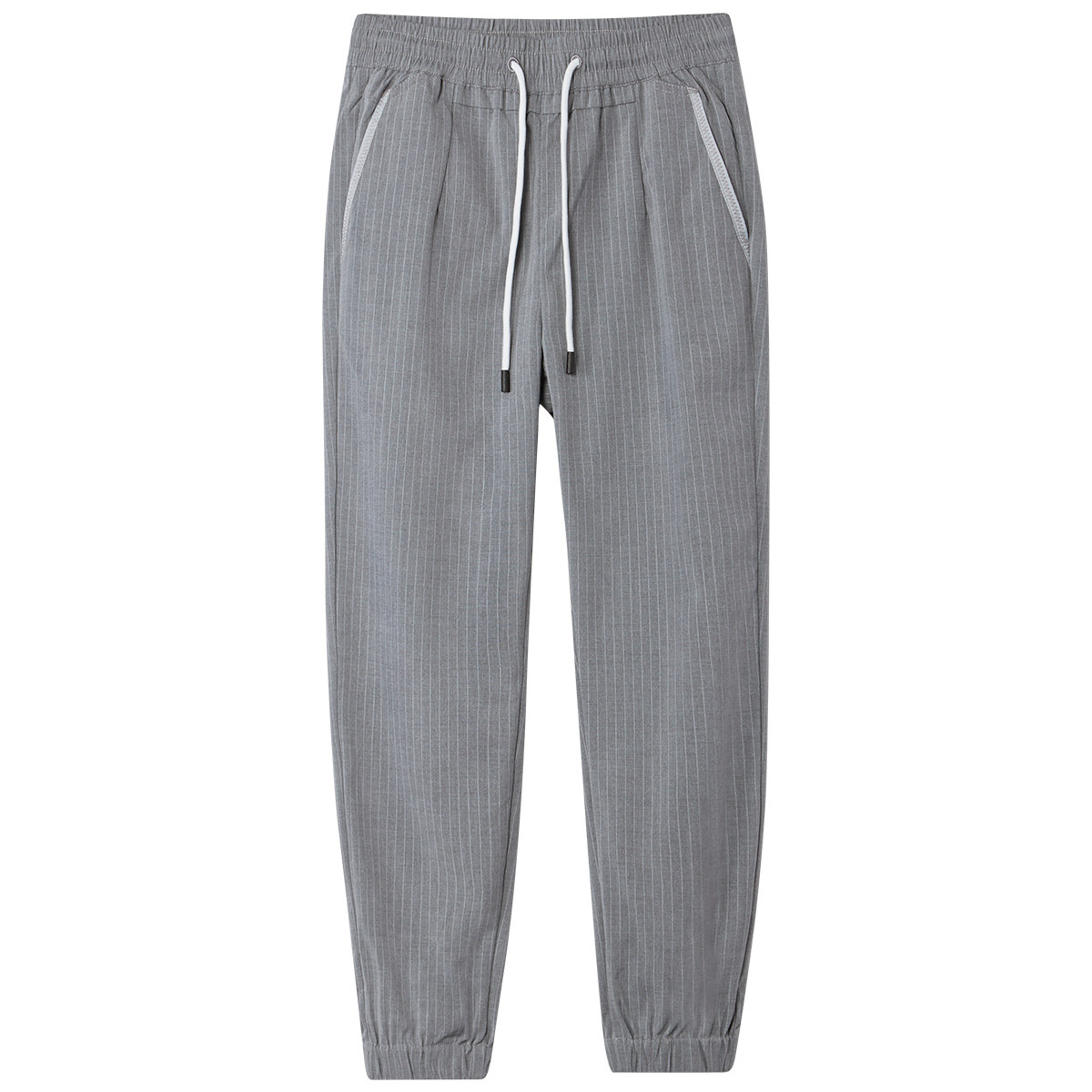 马克华菲条纹九分束腿裤子休闲裤 马克华菲outlets店休闲裤