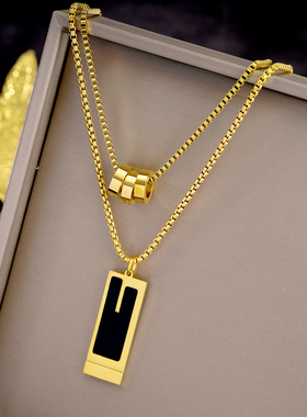 欧美毛衣链女钛钢不掉色卫衣饰品