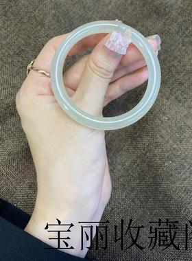 新疆高端和田玉手镯细圆条晴水叮当美人镯少女款时尚网红玉石手饰