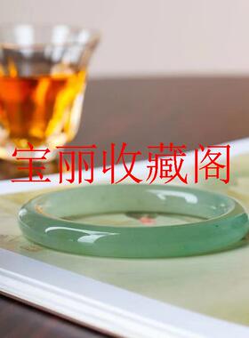 高端东陵玉手镯汉服配饰显白玉镯阳绿色翡翠圆镯饰处送妈妈款礼物