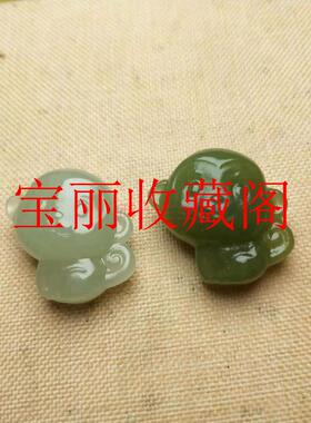 新疆和田玉十二生肖猴子吊坠男女款儿童宝宝款晴水色冰种挂件项链