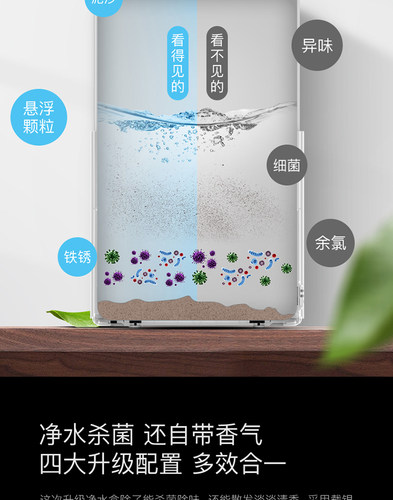 德尔玛Ag+银碳离子净水盒双重除菌抑菌加湿器净水伴侣-图1