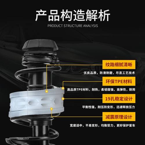 现代悦纳RV名驭雅绅特酷派汽车减震器缓冲胶垫避震套改装底盘升高 - 图0