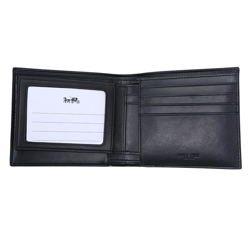 coach新款男士时尚条纹撞色钱包 GINKGOES海外钱包