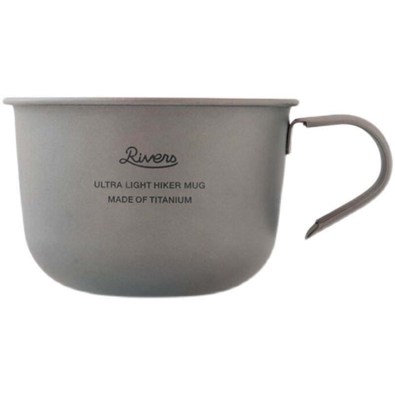 RIVERS 创意超轻钛杯 咖啡杯随行杯 简约便携金属旅行杯露营杯子 - 图3