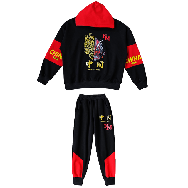 Boys' suit plus velvet new year winter spring autumn sweatshirt handsome