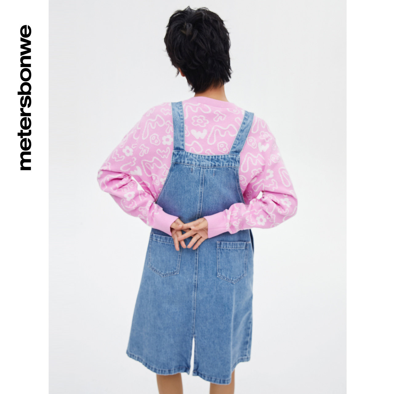 美特斯邦威背带裙春夏牛仔连衣裙 美特斯邦威outlets店连衣裙