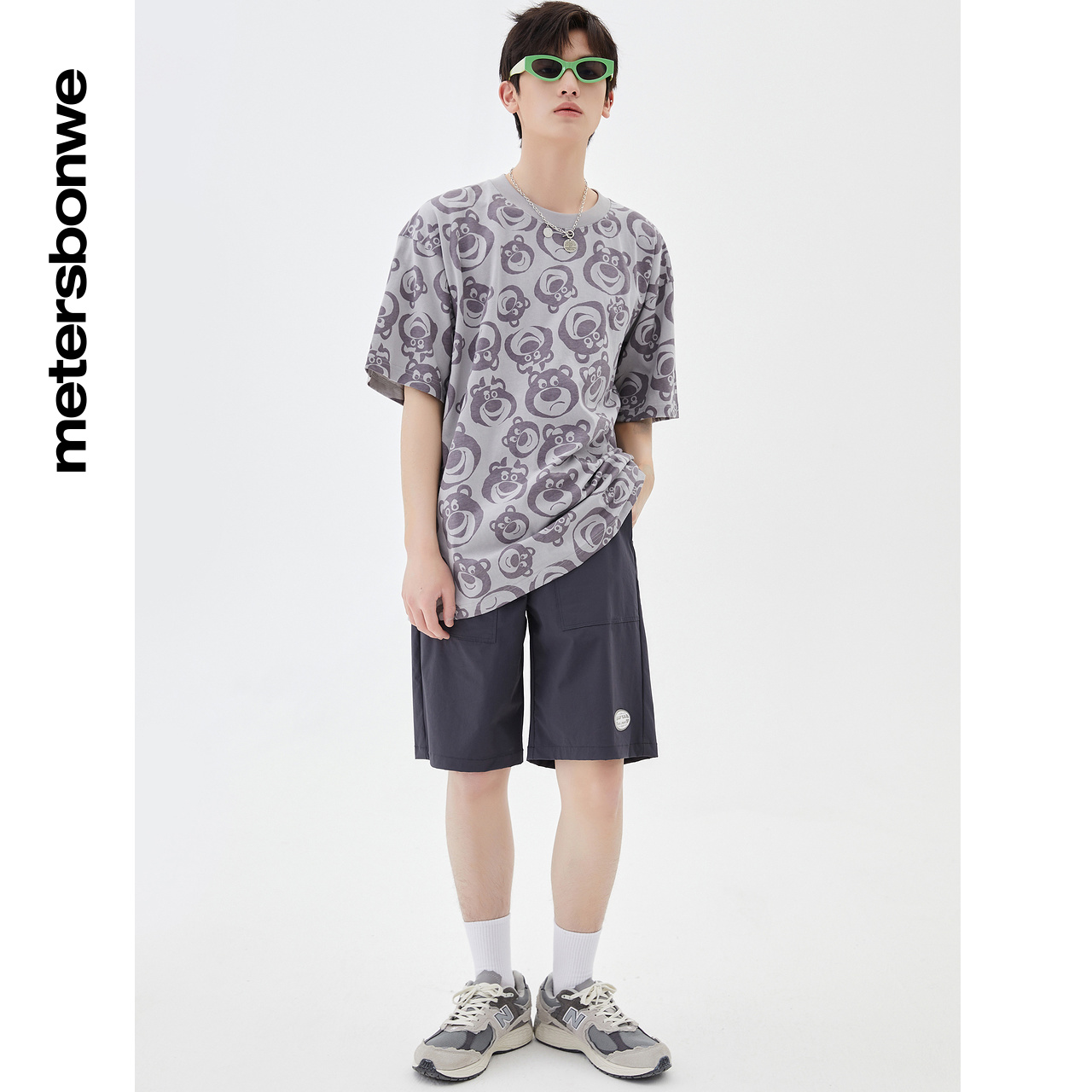 美特斯邦威弹力运动男夏季休闲短裤 美特斯邦威outlets店休闲裤