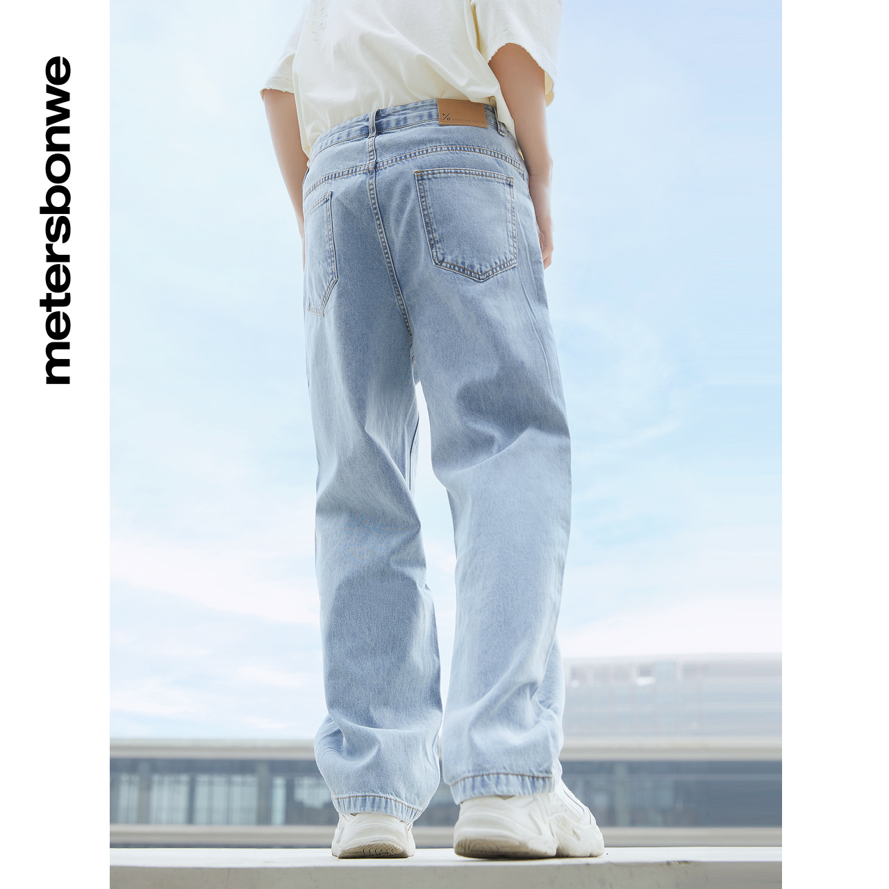 美特斯邦威宽松春夏五袋简洁牛仔裤 美特斯邦威outlets店牛仔裤