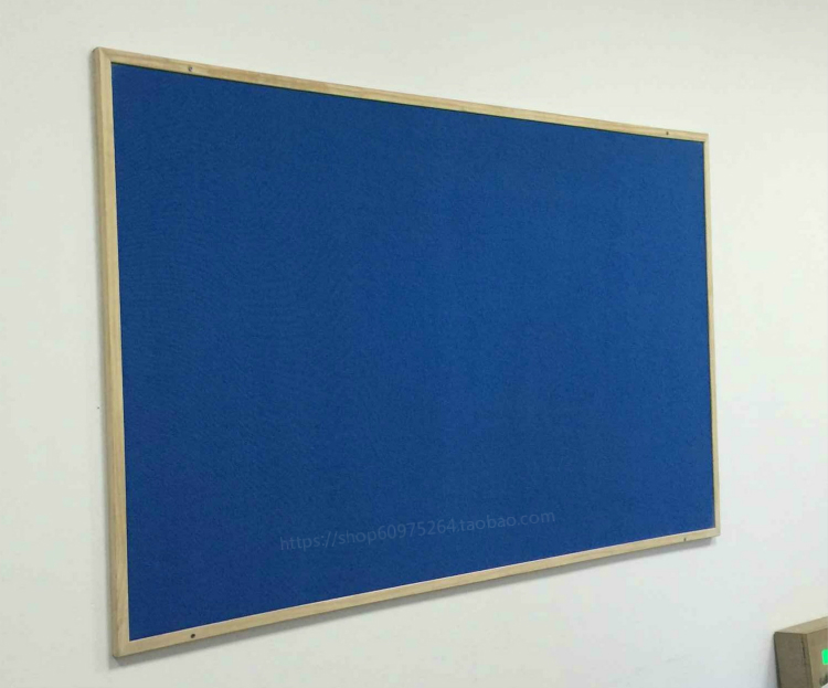 实木框彩色软木板照片墙蒙布留言板80*100cm幼儿园学校办公图钉板 - 图0