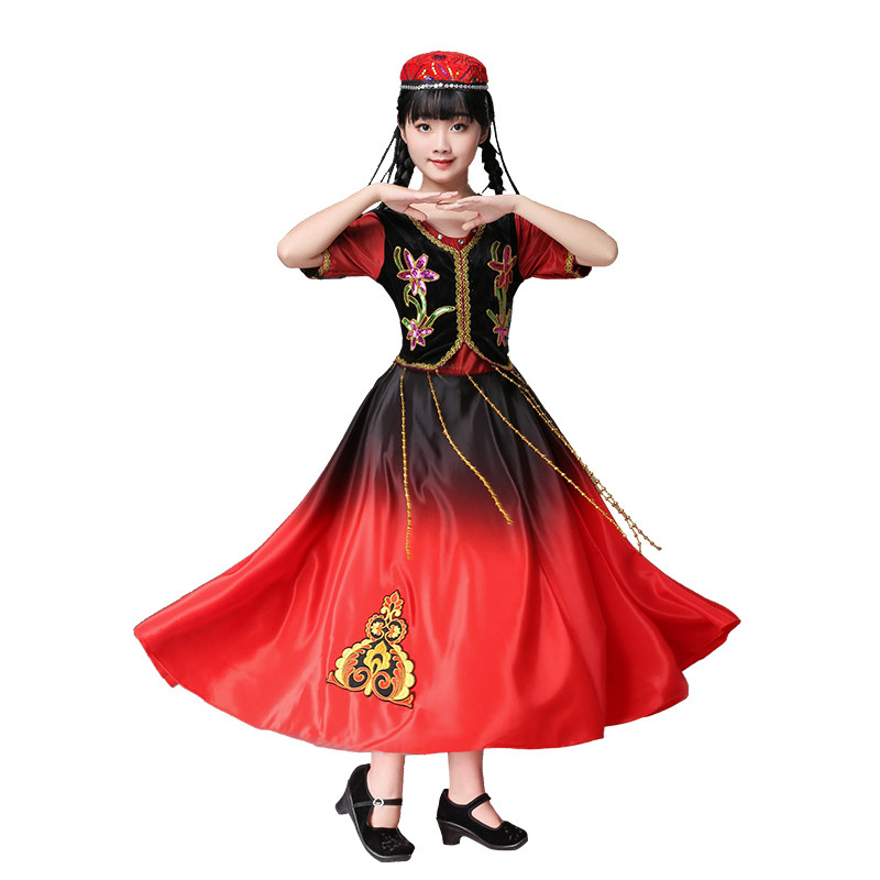 儿童新疆舞蹈花儿为什么这样红女 美缇雅乐民族服装/舞台装