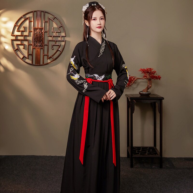 女中国风古装武侠风原创交领汉服 美缇雅乐民族服装/舞台装