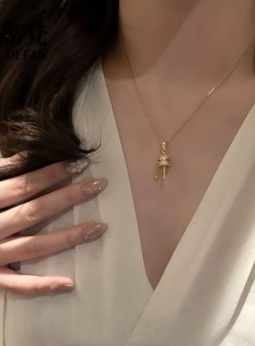 金店同款古法点钻六字真言赚金桶项链国潮百搭轻奢设计感女