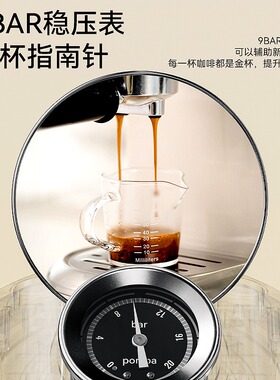 Petrus/柏翠PE3366S小白醒醒升级款PRO意式半自动咖啡机小型家用