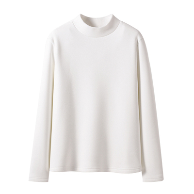 onemore白色打底衫女半高领内搭